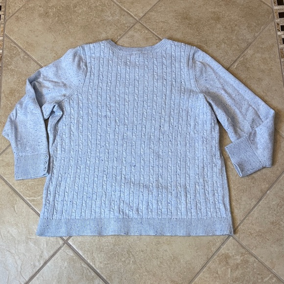 Talbots Button Cuff Cable Knit Sweater 💙 Size 2X - Picture 5 of 9